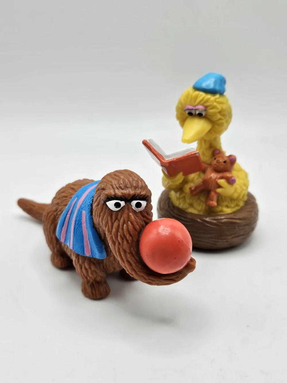 VINTAGE Applause Sesame Street Big Bird Snuffleupagus PVC Figure Set
